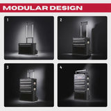 Excel Mobile Cabinet Tool Storage Box 4 Drawer Garage Tool Chest with Wheel