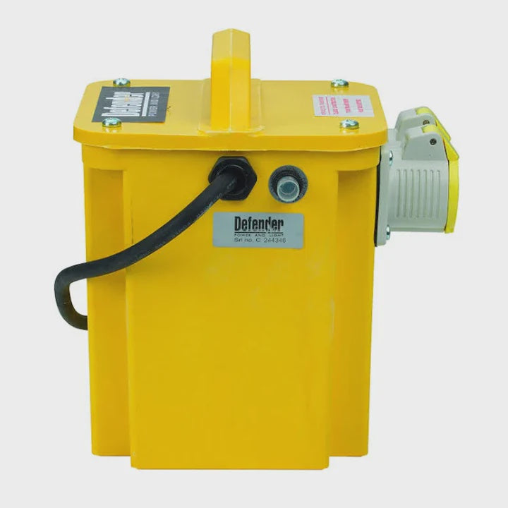 Defender E203010 3kVA 16A 2 Socket Site Portable Transformer 110V