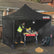 Excel Steel Gazebo 3m x 3m Black with Wheel Bag, Wall panel, Sand Bag, Rope & Pegs