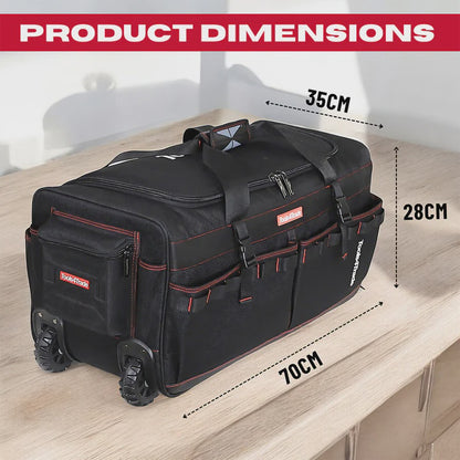 Excel Tools4Trade 26" Heavy Duty Tool Bag with Wheels Black