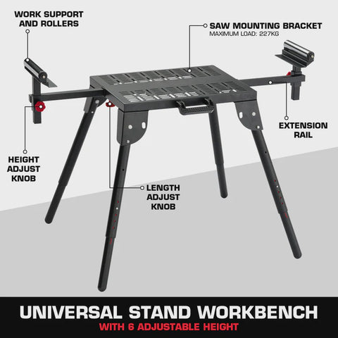 Excel Universal Power Tools Stand Workbench Station with 6 Adjustable Height