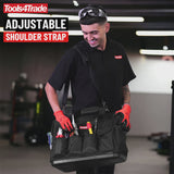 Tools4Trade 18" Tool Bag with Multi-Pockets & Hard Base - Black