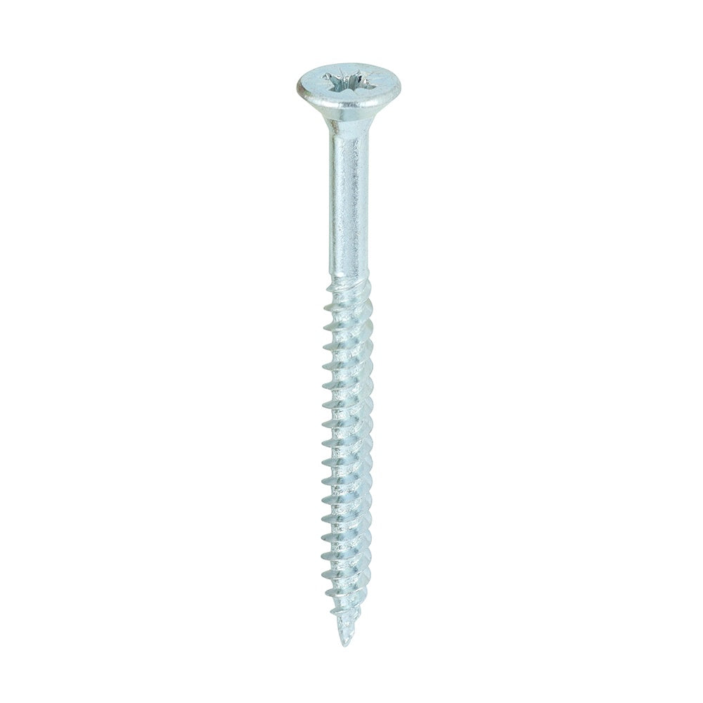 Timco 8 x 2" Twin Threaded Woodscrews Countersunk Head Zinc 200/Box 00082CWZ