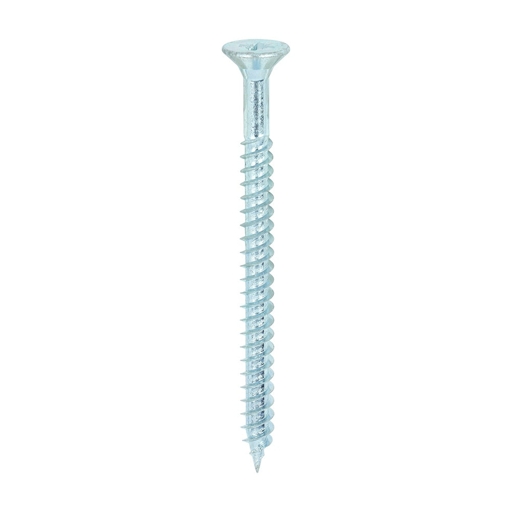 Timco 10 x 2 1/2" Twin Threaded Woodscrews Countsunk Head Zinc (200/Box) 10212CWZ