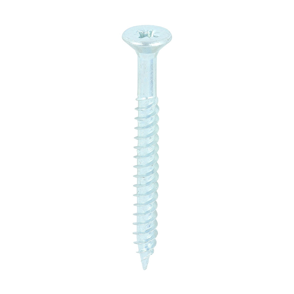 Timco 10 x 2" Twin Threaded Woodscrews Countsunk Head Zinc (200/Box) 00102CWZ