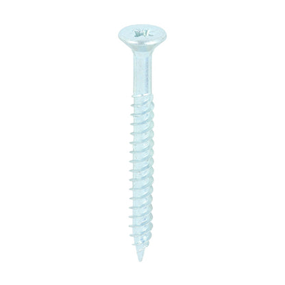 Timco 10 x 2" Twin Threaded Woodscrews Countsunk Head Zinc (200/Box) 00102CWZ