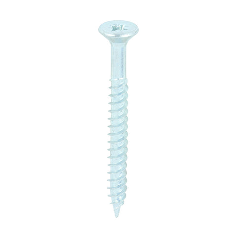 Timco 10 x 2" Twin Threaded Woodscrews Countsunk Head Zinc (200/Box) 00102CWZ