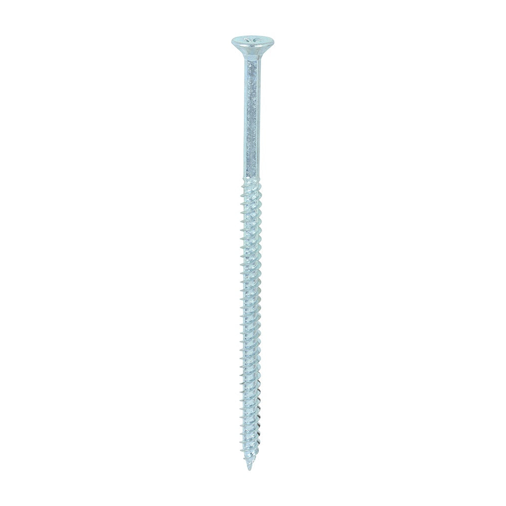 Timco 10 x 4" Twin Threaded Woodscrews Countsunk Head Zinc (100/Box) 00104CWZ