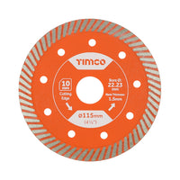 Timco 115mm Premium Tile & Ceramic Diamond Blade Thin Turbo TP115222