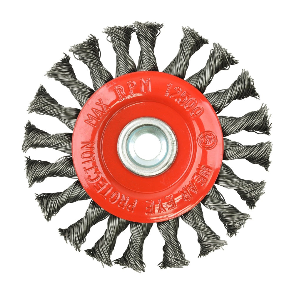 Timco 115mm Angle Grinder Wheel Brush - Twisted Knot Steel Wire 115TWT