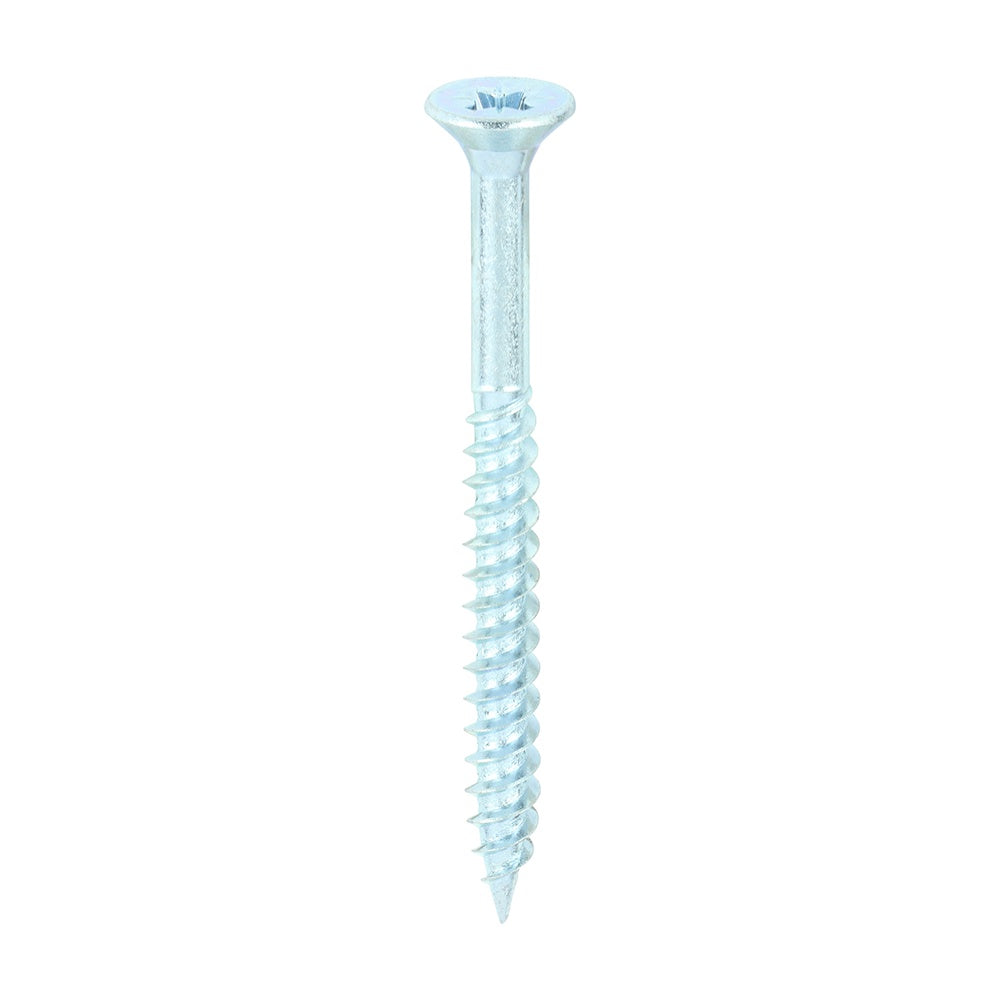 Timco 12 x 2 1/2" Twin Threaded Woodscrews Countsunk Head Zinc (200/Box) 12212CWZ