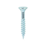 Timco 12 x 1 1/2" Twin Threaded Woodscrews Countsunk Head Zinc (200/Box) 12112CWZ