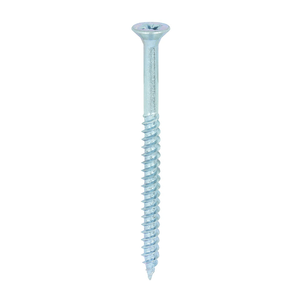 Timco 12 x 3" Twin Threaded Woodscrews Countsunk Head Zinc (200/Box) 00123CWZ