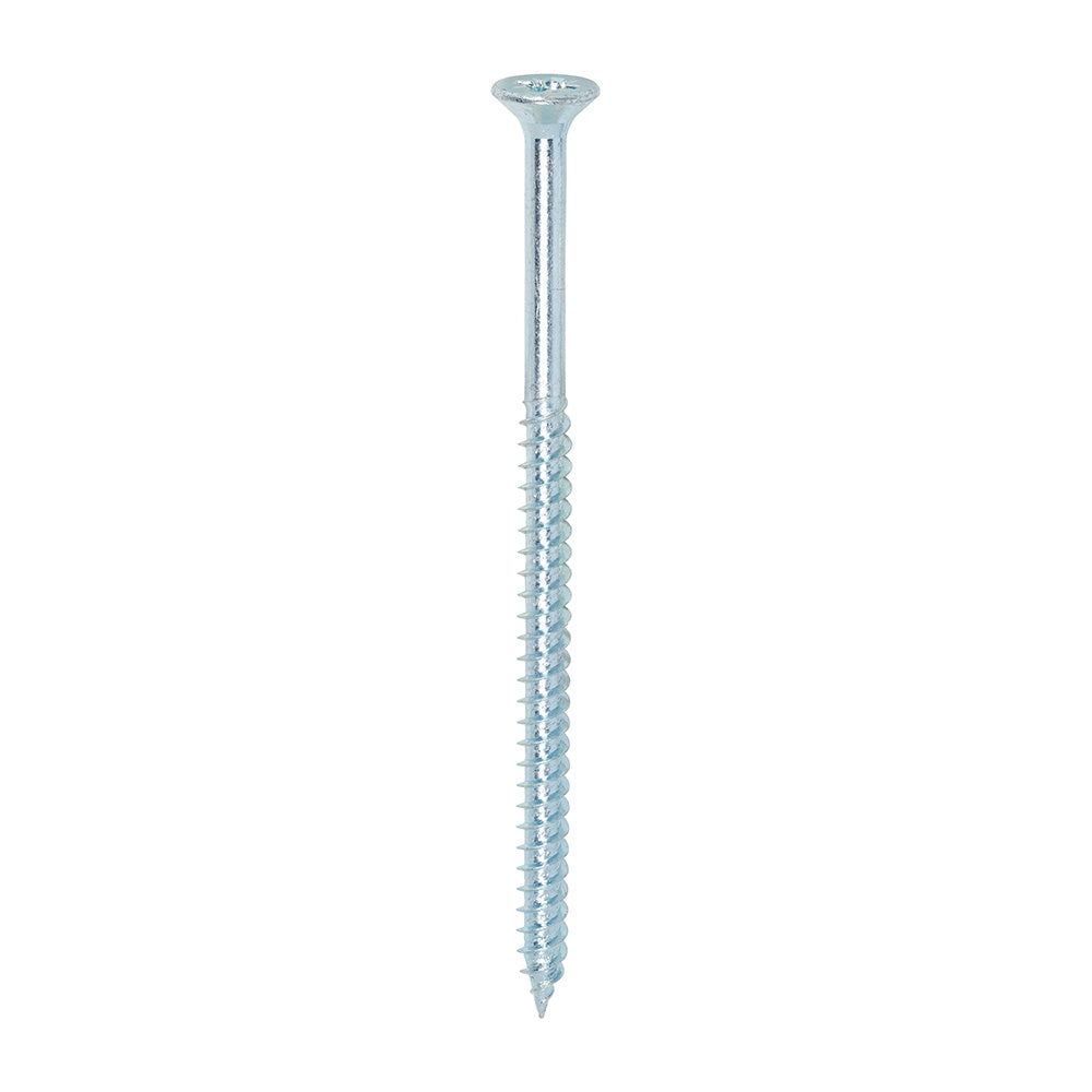 Timco 12 x 4" Twin Threaded Woodscrews Countsunk Head Zinc (100/Box) 00124CWZ