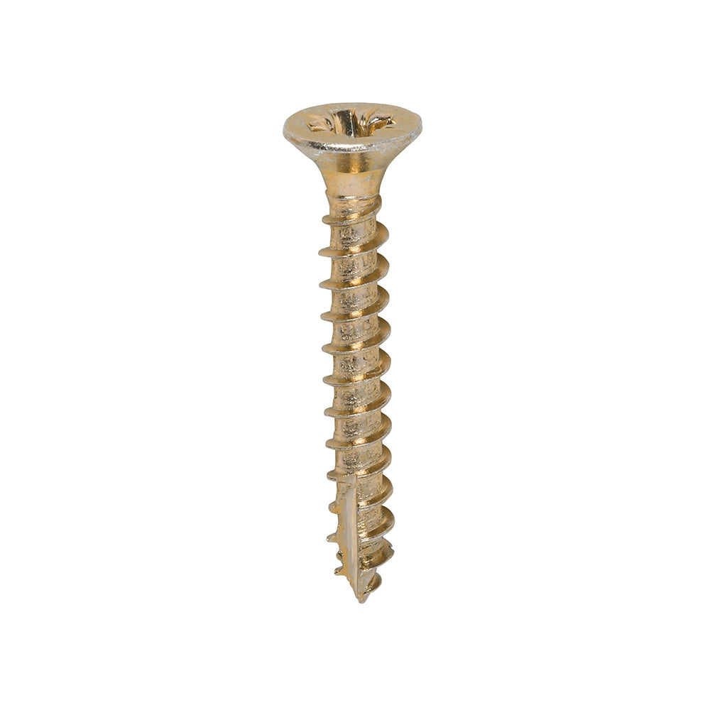 Timco 3.5 x 25mm Classic Multi-Purpose Screws Countsunk Head Yellow (200/Box) 35025CLAF