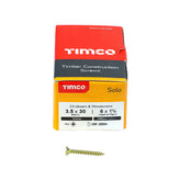 Timco 3.5 x 30 Solo Chipboard & Woodscrews - PZ - Double Countersunk - Yellow 35030SOLOC