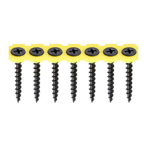 Timco 3.5 x 35mm Coarse Threaded Collated Drywall Black Screws (1000) 00035COLDYS