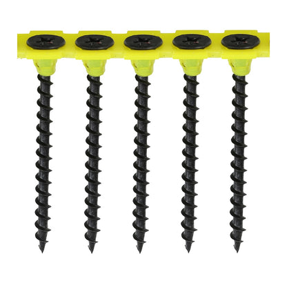 Timco 3.5 x 50mm Coarse Threaded Collated Drywall Black Screws (1000) 00050COLDYS