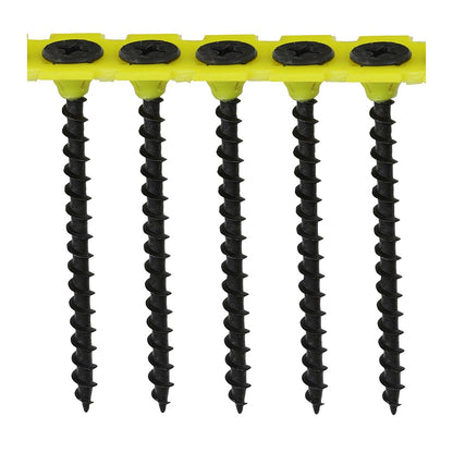 Timco 3.5 x 55mm Coarse Threaded Collated Drywall Black Screws (1000) 00055COLDYS