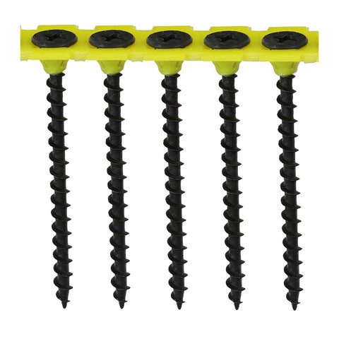 Timco 3.5 x 55mm Coarse Threaded Collated Drywall Black Screws (1000) 00055COLDYS