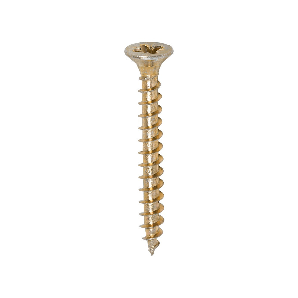 Timco 4.0 x 35mm Solo Chipboard & Woodscrews - PZ - Double Countersunk - Yellow 40035SOLOC