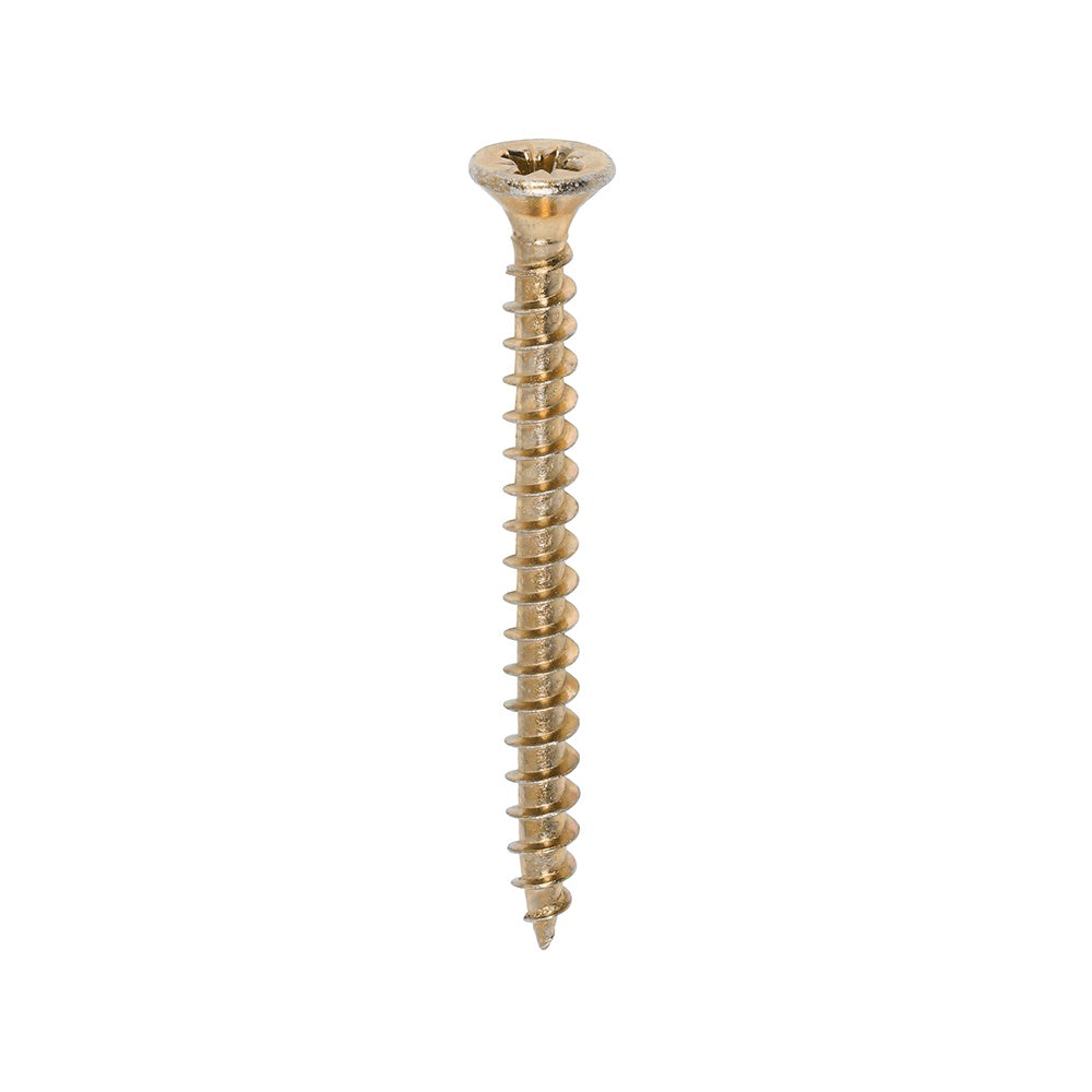 Timco 4.5 x 50mm Solo Chipboard & Woodscrews - PZ - Double Countersunk - Yellow  45050SOLOC