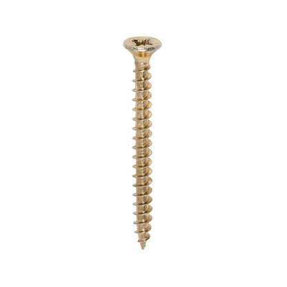 Timco 4.5 x 50mm Solo Chipboard & Woodscrews - PZ - Double Countersunk - Yellow  45050SOLOC