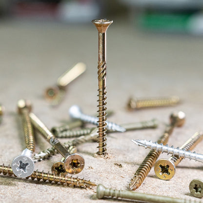 Timco 5.0 x 50mm C2 Strong-Fix - PZ - Double Countersunk - Twin-Cut - Yellow 50050C2TUB