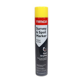 Timco 750ml Semi-Permanent Survey & Line Marker Spray - Yellow