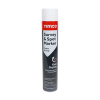 Timco 750ml Semi-Permanent Survey & Line Marker Spray - White 237369
