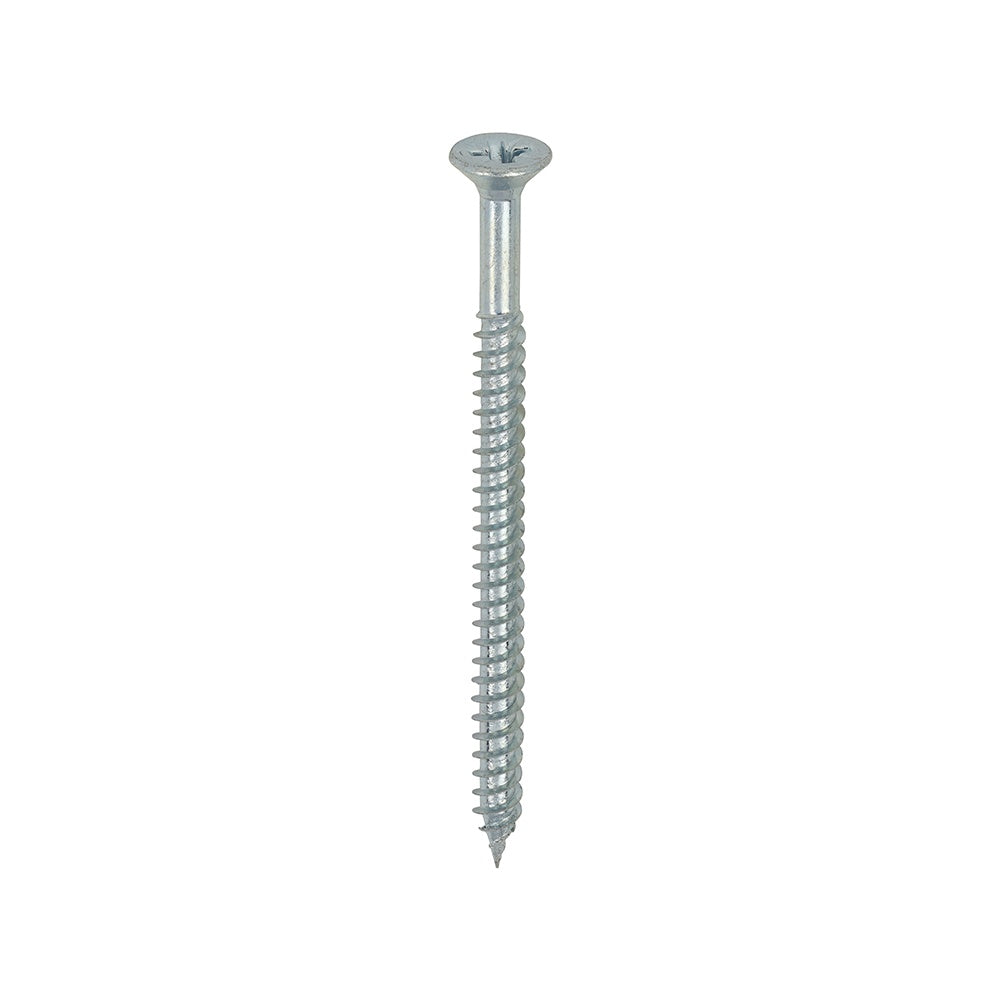 Timco 8 x 2 1/2" Twin Threaded Woodscrews Countsunk Head Zinc (200/Box) 08212CWZ