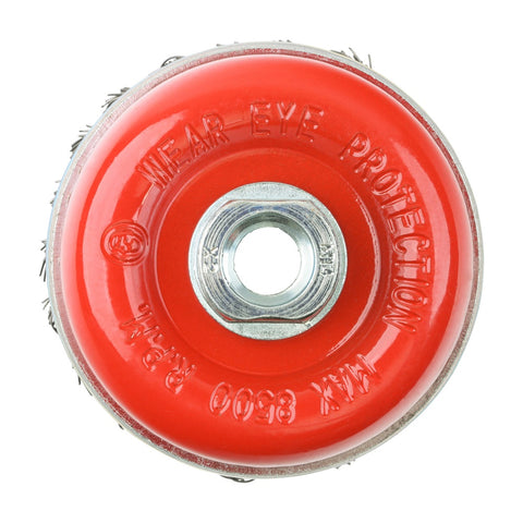 Timco 80mm Angle Grinder Cup Brush Twisted Knot Steel Wire 80TCT