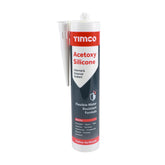 Timco Acetoxy Silicone 300ml Fast Curing Cartridge White 732480