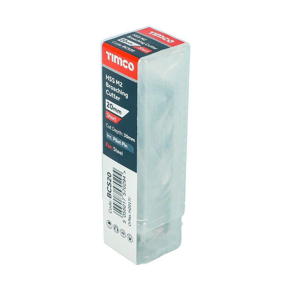 Timco 20 x 30 mm Addax HSS M2 Broaching Cutter Long Titanium-Aluminium Nitride Coating BCS20