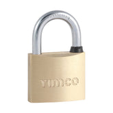 Timco 40mm Brass Padlock Double locking brass cylinder P40