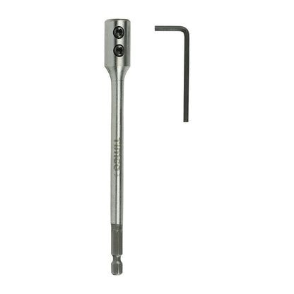 Timco 150mm / 1/4" Flat Wood Bit Extension Rod with Allen Key FBEQR150