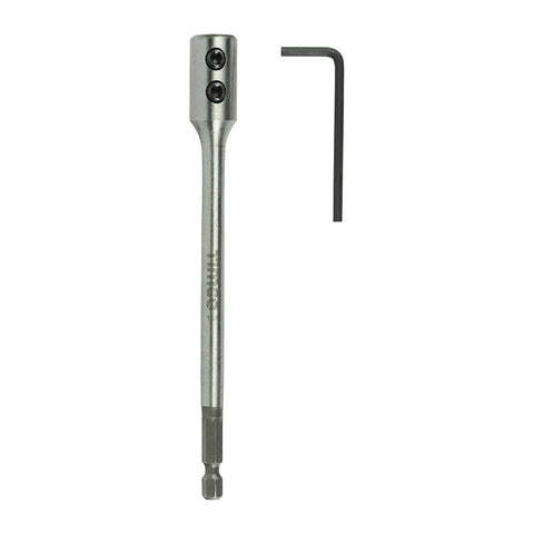 Timco 150mm / 1/4" Flat Wood Bit Extension Rod with Allen Key FBEQR150