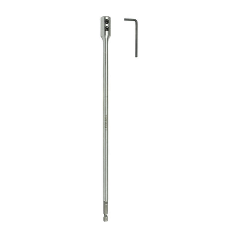 Timco 300mm / 1/4" Flat Wood Bit Extension Rod with Allen Key FBEQR300
