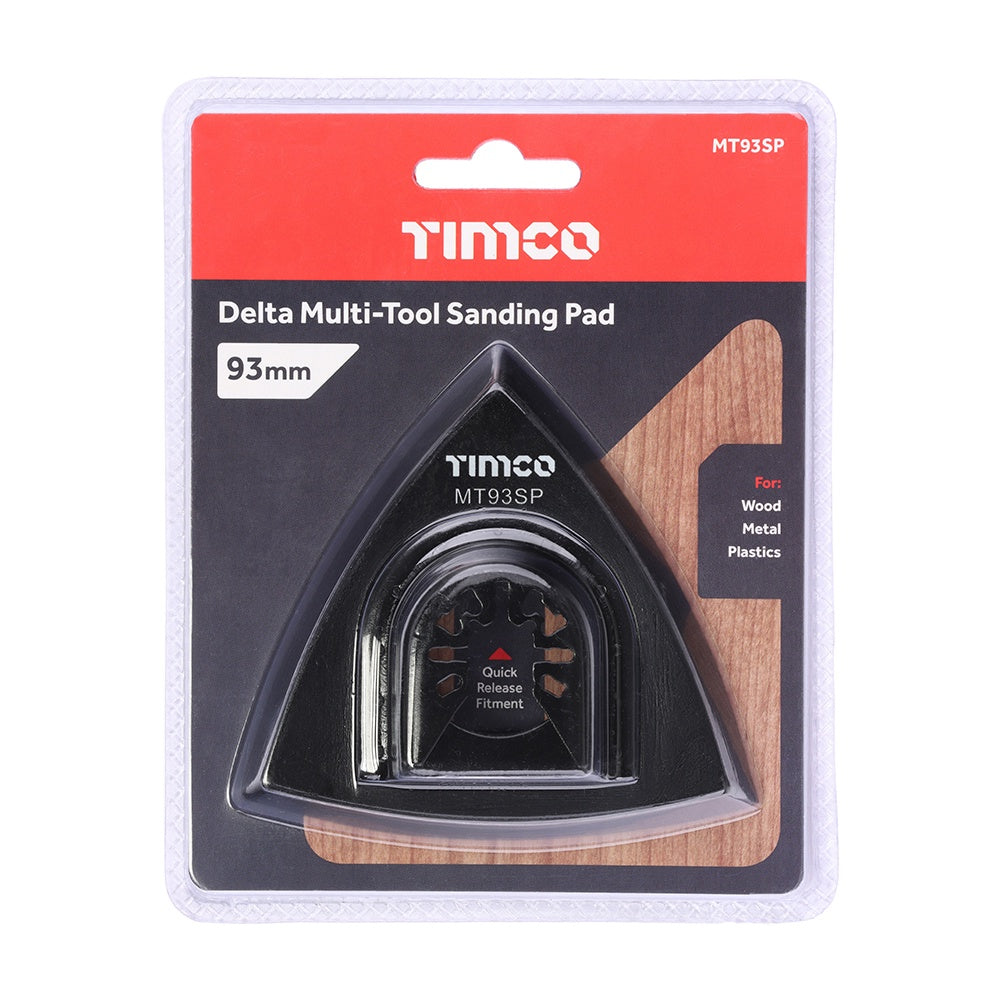 Timco 93mm Multi-Tool Delta Sanding Hook & loop Backing Pad MT93SP