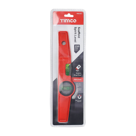 Timco 250mm Scaffold Spirit Rare Earth Magnets Level 468153