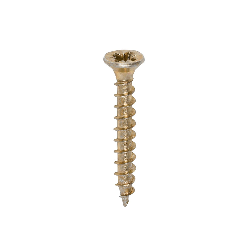 Timco 3.5 x 25mm Solo Chipboard & Woodscrews - PZ - Double Countersunk - Yellow 35025SOLOC