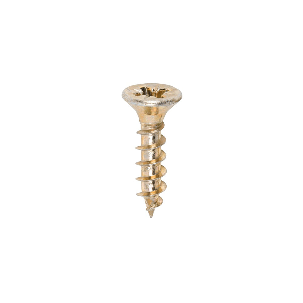 Timco 4.0 x 17mm Solo Chipboard & Woodscrews - PZ - Double Countersunk - Yellow 40017SOLOC