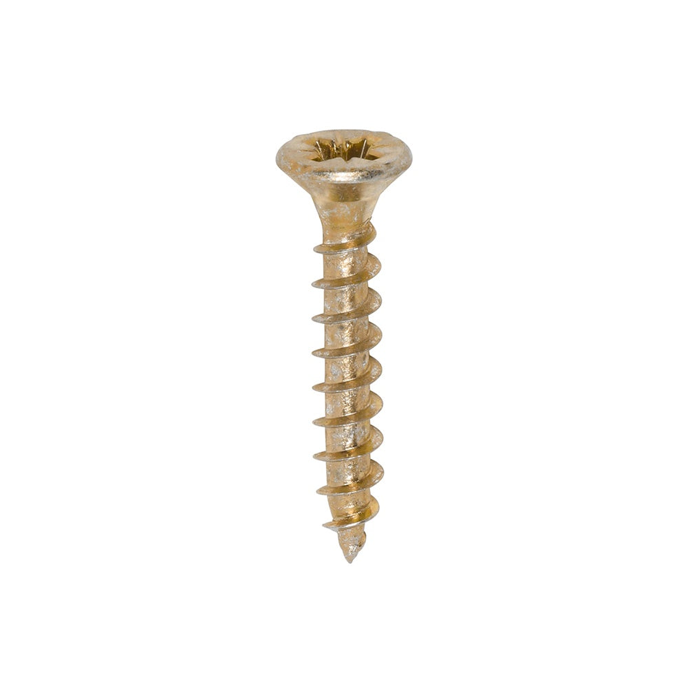 Timco 4.0 x 25mm Solo Chipboard & Woodscrews - PZ - Double Countersunk - Yellow 40025SOLOC
