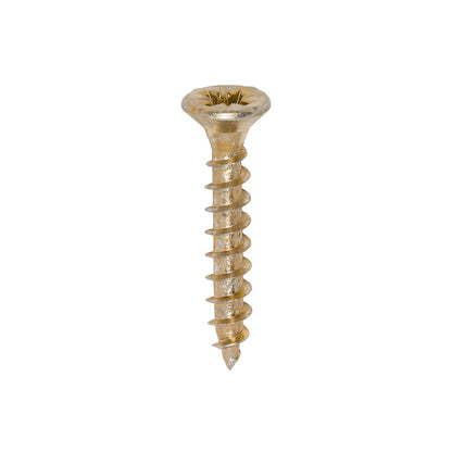 Timco 4.0 x 25mm Solo Chipboard & Woodscrews - PZ - Double Countersunk - Yellow 40025SOLOC