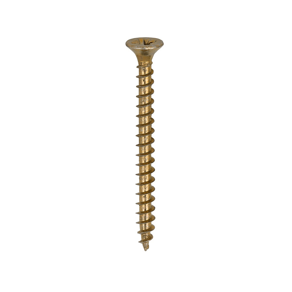 Timco 4.0 x 45mm Solo Chipboard & Woodscrews - PZ - Double Countersunk - Yellow 40045SOLOC