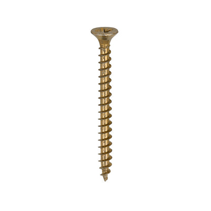 Timco 4.0 x 45mm Solo Chipboard & Woodscrews - PZ - Double Countersunk - Yellow 40045SOLOC