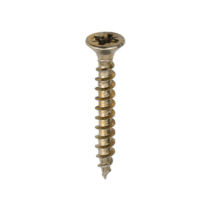 Timco 4.0 x 30mm Solo Chipboard & Woodscrews - PZ - Double Countersunk - Yellow 40030SOLOC