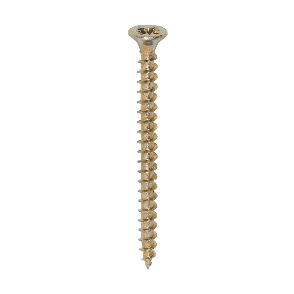 Timco 4.0 x 50mm Solo Chipboard & Woodscrews - PZ - Double Countersunk - Yellow  40050SOLOC