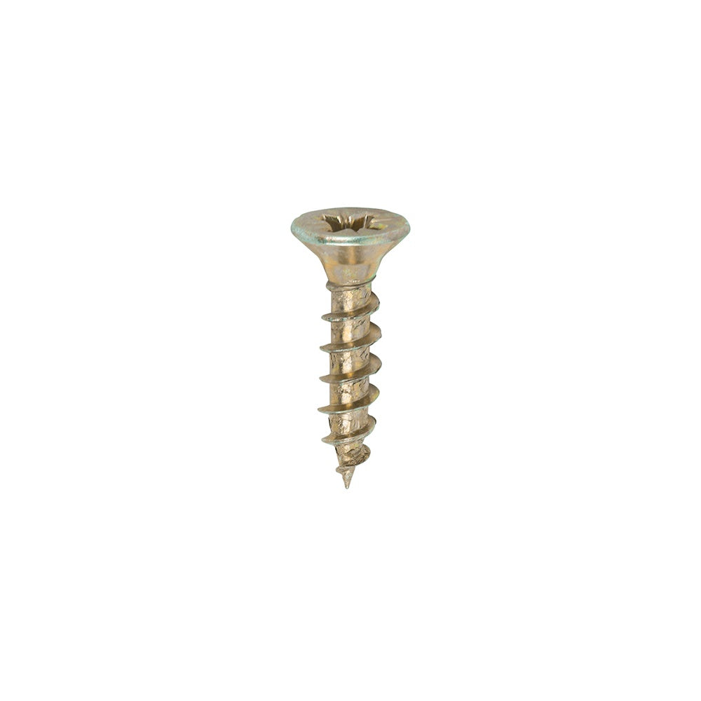Timco 4.5 x 20mm Solo Chipboard & Woodscrews - PZ - Double Countersunk - Yellow 45020SOLOC