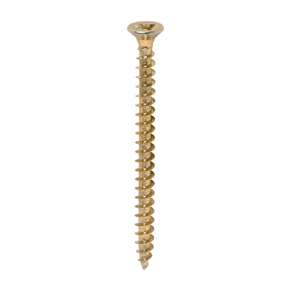 Timco 4.5 x 60mm Solo Chipboard & Woodscrews - PZ - Double Countersunk - Yellow  45060SOLOC